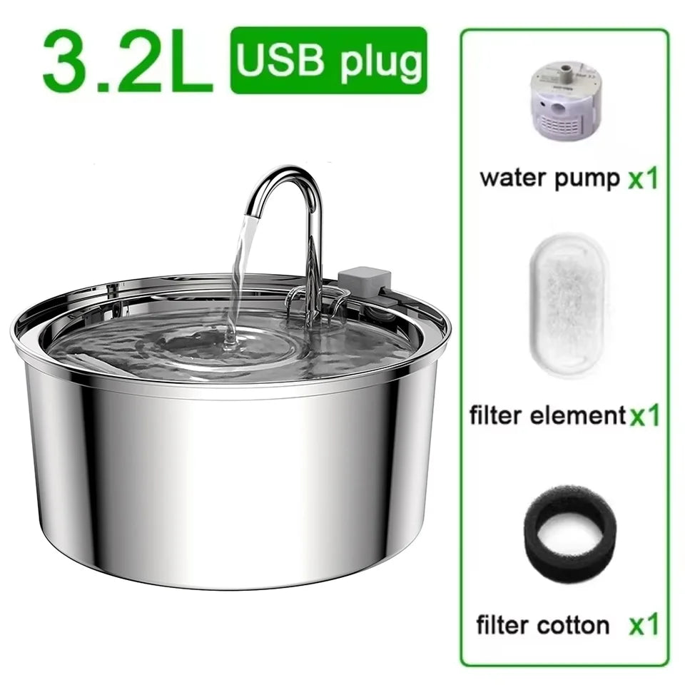 Snouto Pure™ – Self-Filtering Water Fountain for Cats & Dogs