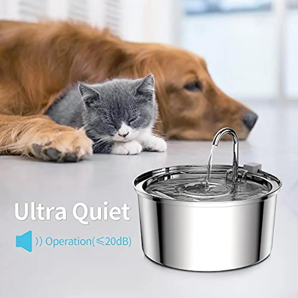Snouto Pure™ – Self-Filtering Water Fountain for Cats & Dogs