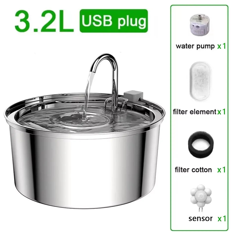 Snouto Pure™ – Self-Filtering Water Fountain for Cats & Dogs